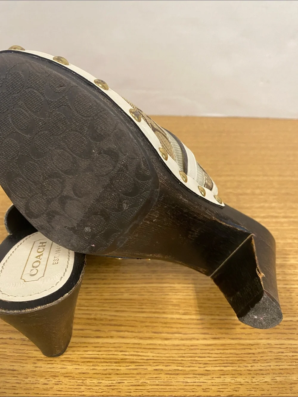 Coach slip mules
